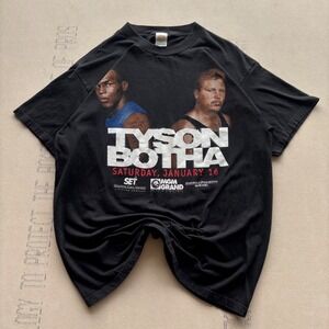 Vintage 90s MGM Grand Mike Tyson Botha Boxing T-shirt‎